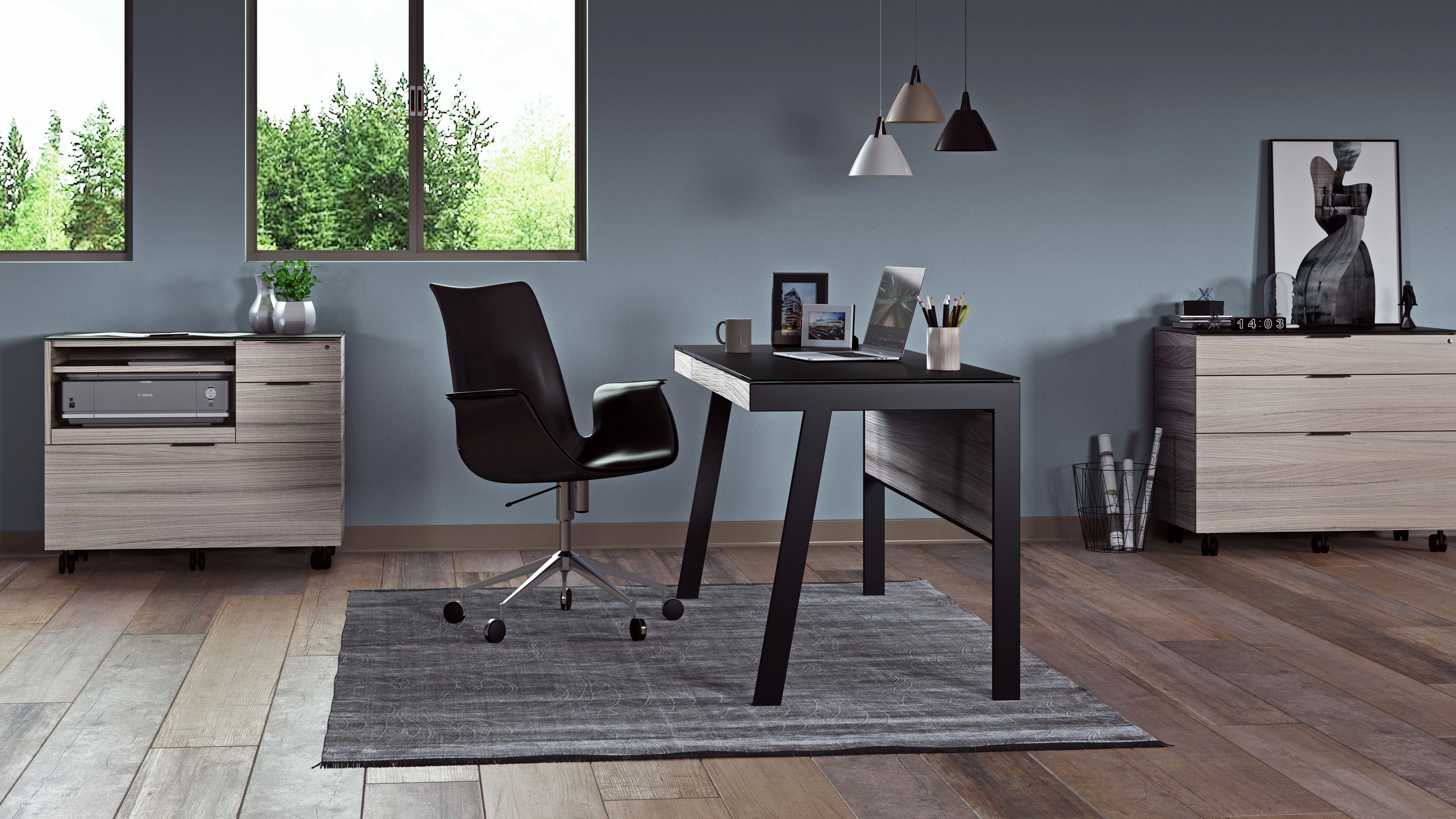 BDI Sigma 6901 Desk with Keyboard Drawer - Image 6