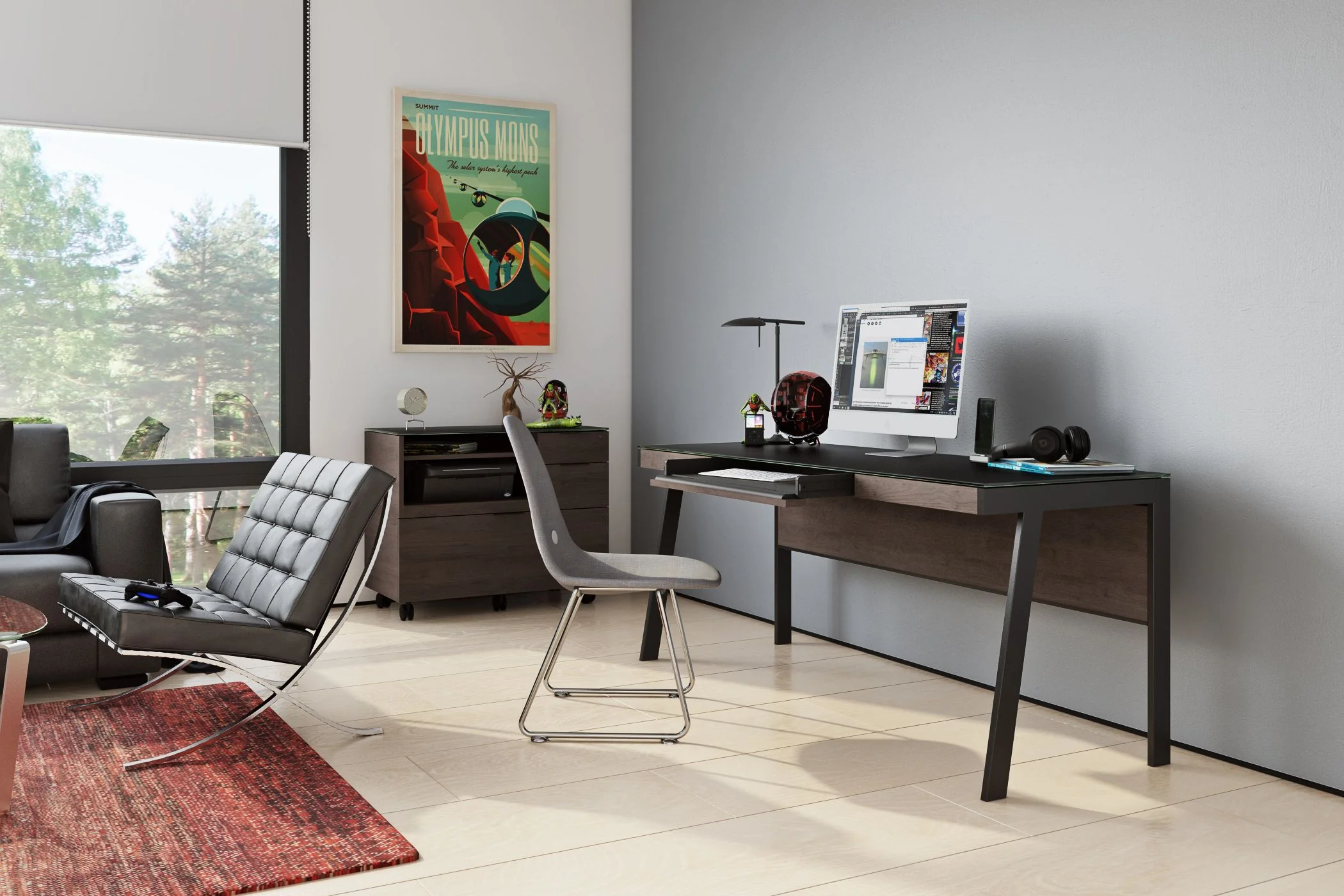 BDI Sigma 6901 Desk with Keyboard Drawer - Image 7