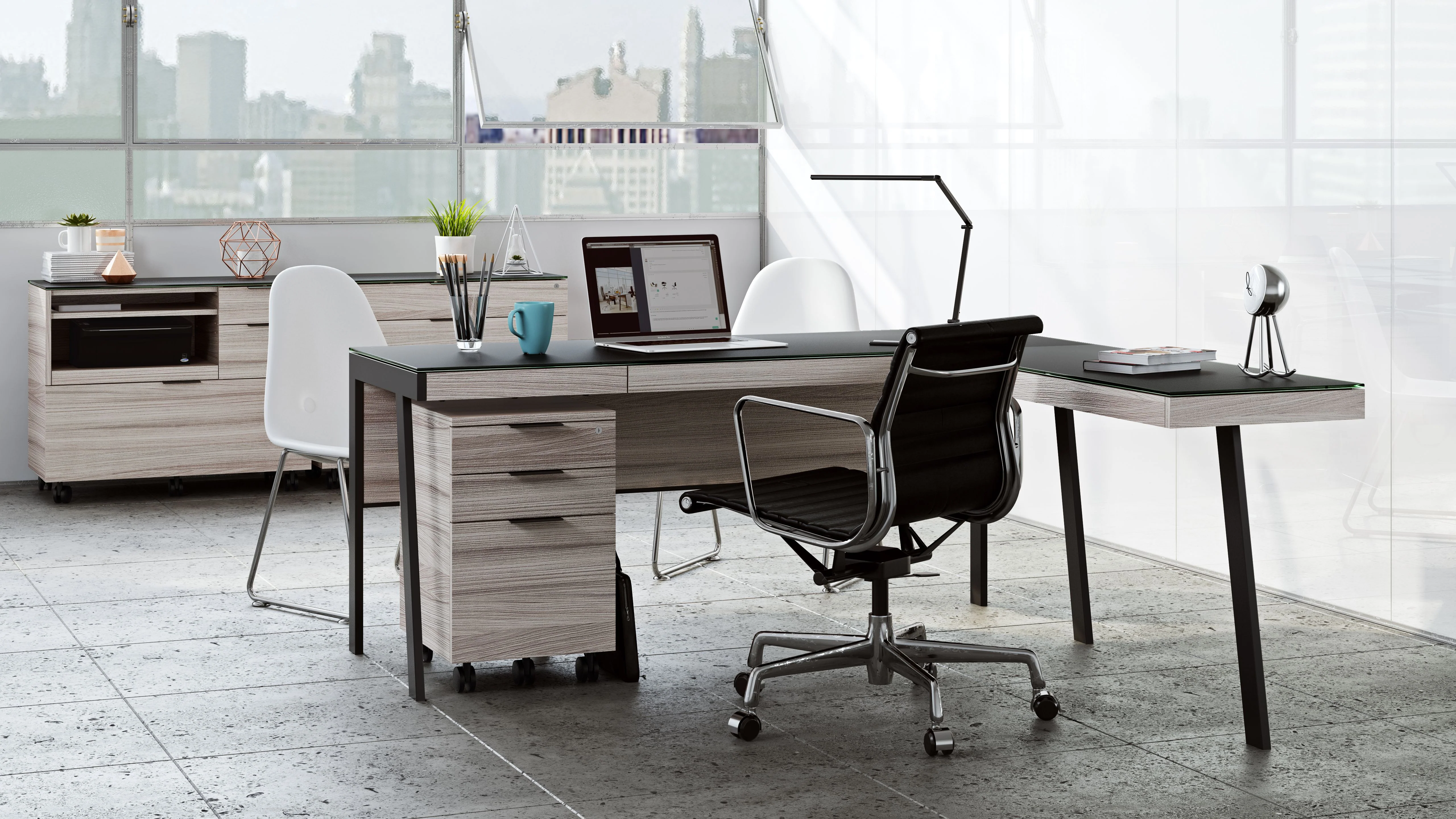 BDI Sigma 6902 Modern Office Desk Return - Image 3
