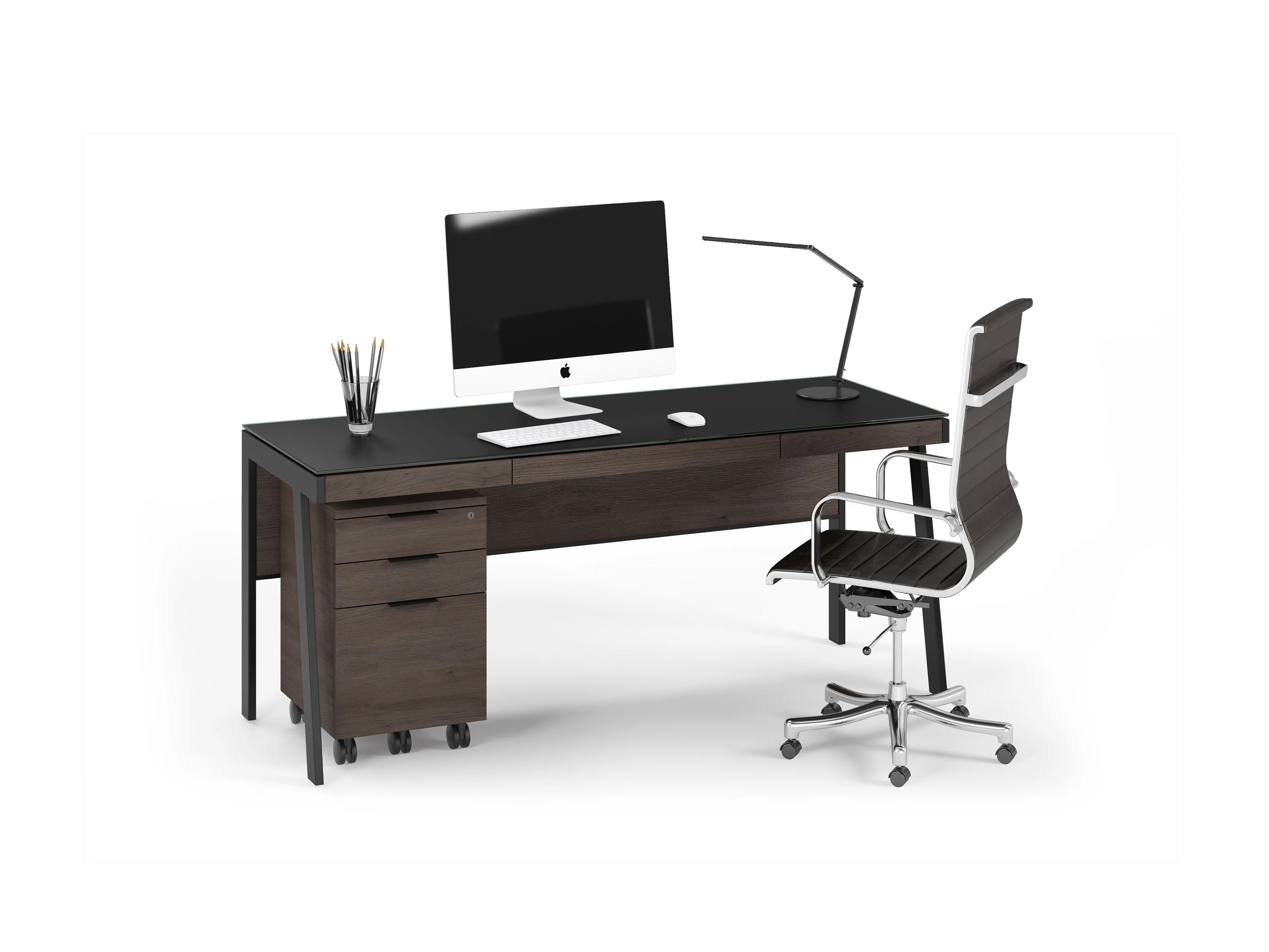 BDI Sigma 6907 Low Mobile File Cabinet & Pedestal - Image 4