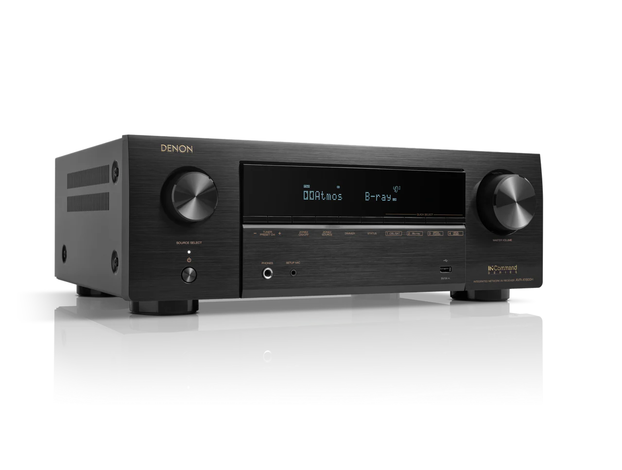 Denon AVRX1800H 7.2 Channel 8K Home Theater Receiver with Dolby Atmos, HEOS Built-In, and Audyssey Room Correction - Image 6
