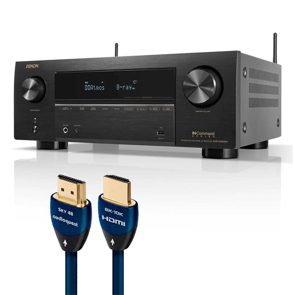 Denon AVR-X2800H 7.2 Channel 8K Home Theater Receiver with Dolby Atmos/DTS:X and HEOS Built-In - Image 2