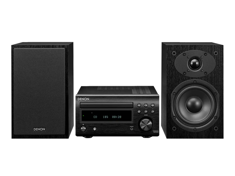 Denon D-M41 Home Theater Mini Amplifier and Bookshelf Speaker (Pair)