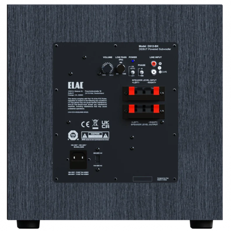Elac Debut Series DS123 12" 200W Powered Subwoofer - Image 4