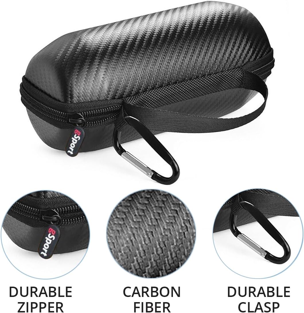 gSport Carbon Fiber Hardshell Protective Travel Case for JBL FLIP 7 Portable Bluetooth Speaker (Black) - Image 3