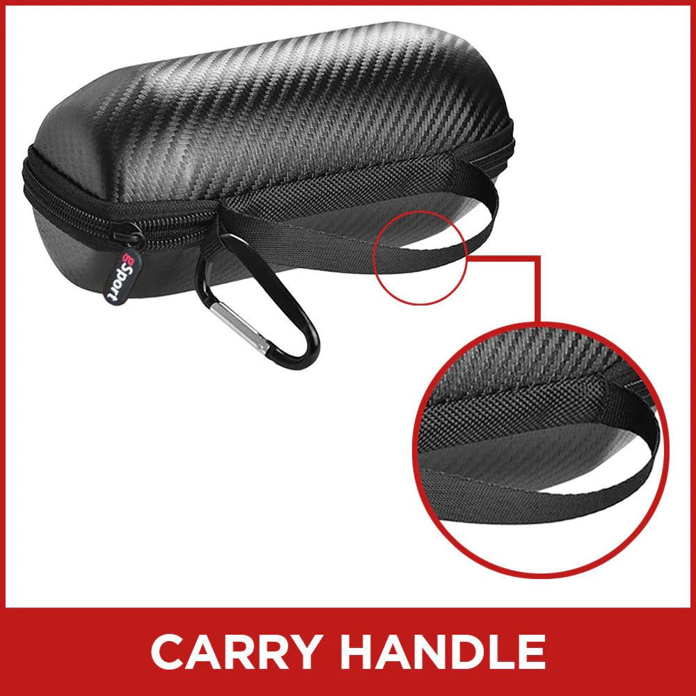 gSport Carbon Fiber Hardshell Protective Travel Case for JBL FLIP 7 Portable Bluetooth Speaker (Black) - Image 6