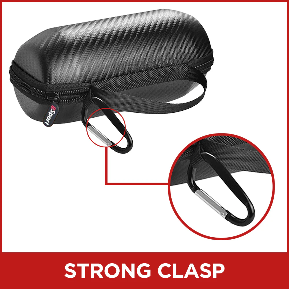 gSport Carbon Fiber Hardshell Protective Travel Case for JBL FLIP 7 Portable Bluetooth Speaker (Black) - Image 8