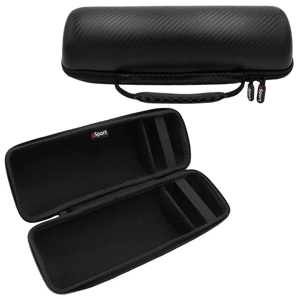 gSport Deluxe Carbon Fiber Hardshell Protective Travel Case for JBL CHARGE 6 Portable Bluetooth Speaker (Black)