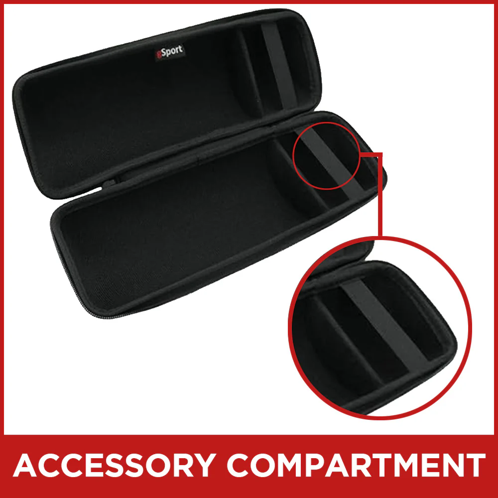 gSport Deluxe Carbon Fiber Hardshell Protective Travel Case for JBL CHARGE 6 Portable Bluetooth Speaker (Black) - Image 3