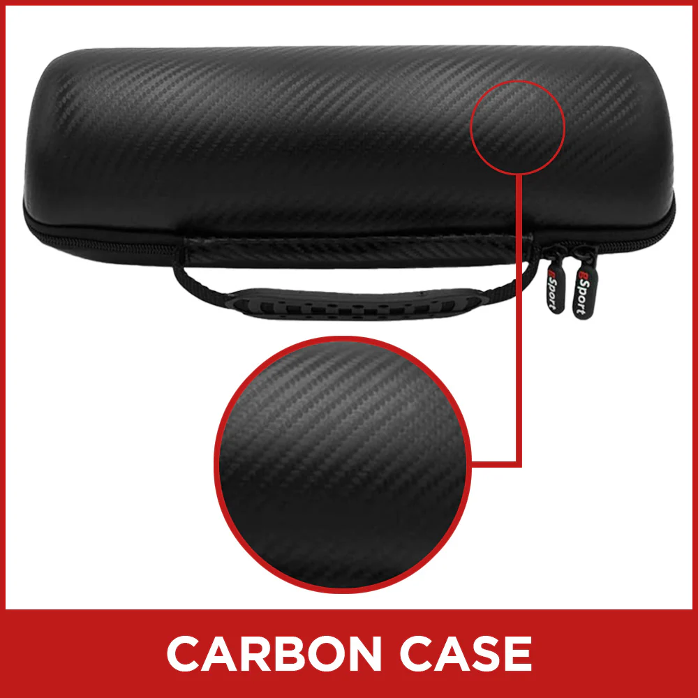 gSport Deluxe Carbon Fiber Hardshell Protective Travel Case for JBL CHARGE 6 Portable Bluetooth Speaker (Black) - Image 4