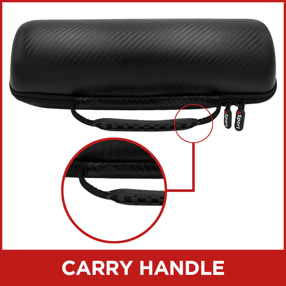 gSport Deluxe Carbon Fiber Hardshell Protective Travel Case for JBL CHARGE 6 Portable Bluetooth Speaker (Black) - Image 5