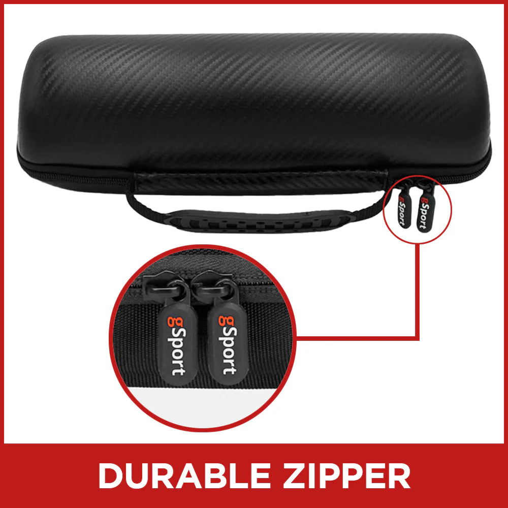gSport Deluxe Carbon Fiber Hardshell Protective Travel Case for JBL CHARGE 6 Portable Bluetooth Speaker (Black) - Image 6