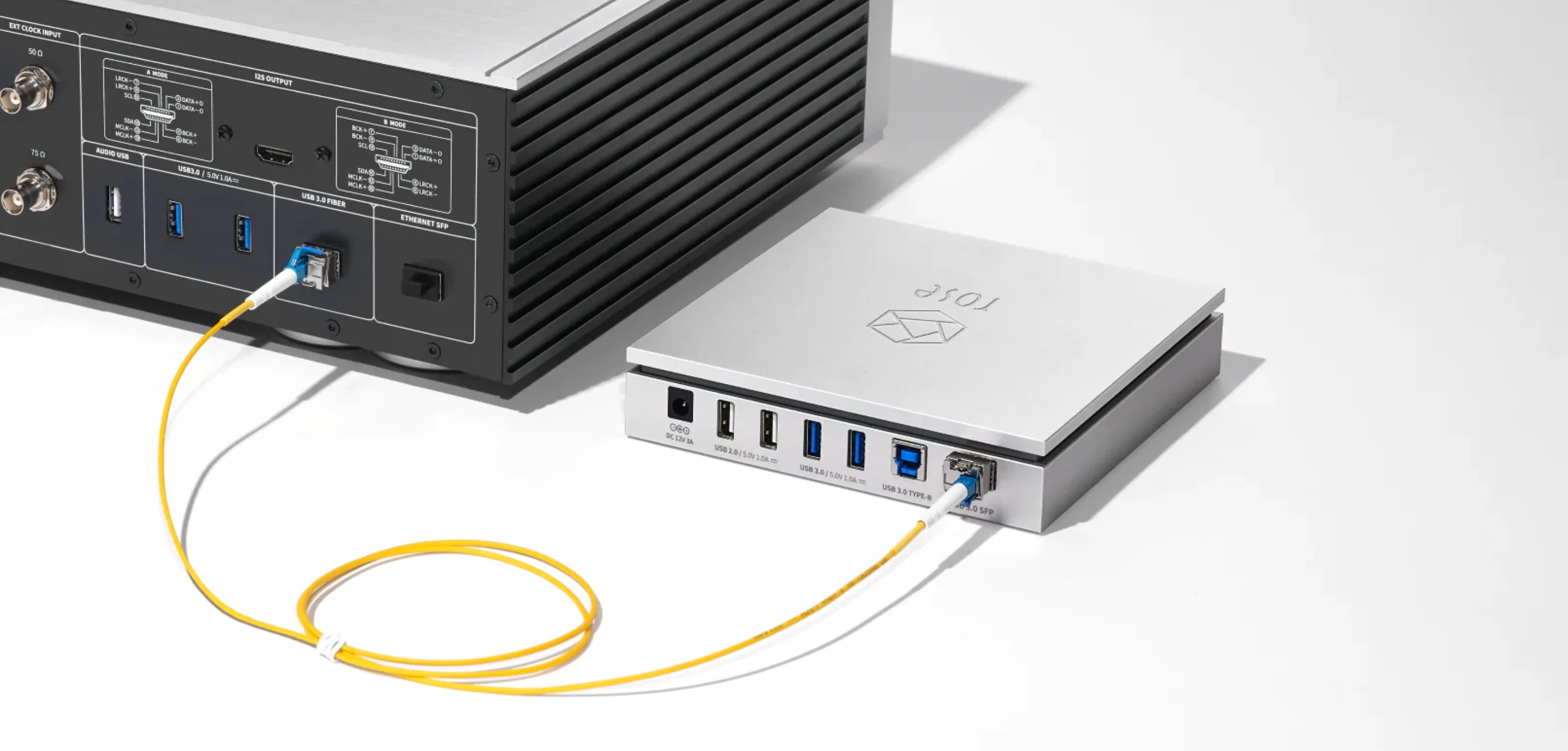 HiFi Rose RSA720 Optical USB Hub (Silver) - Image 5