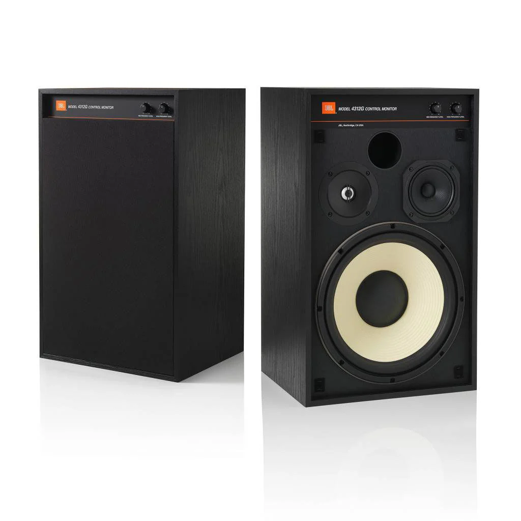 JBL 4312G Studio Monitor 12 Inch 3-Way Bookshelf Loudspeaker - Pair (Black)