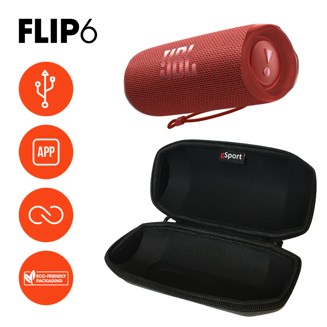 JBL Flip 6 Portable Waterproof Speaker with gSport Carbon Fiber case - Image 11