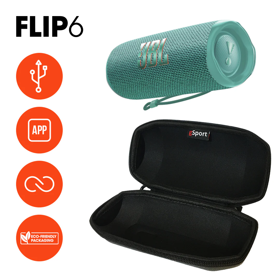 JBL Flip 6 Portable Waterproof Speaker with gSport Carbon Fiber case - Image 12