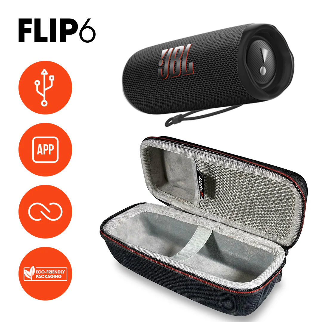 JBL Flip 6 Portable Waterproof Speaker with gSport Carbon Fiber case - Image 14