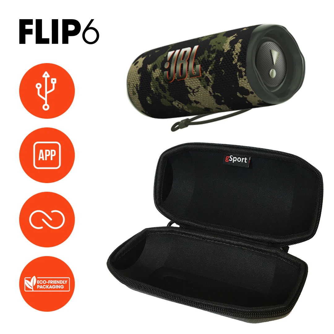JBL Flip 6 Portable Waterproof Speaker with gSport Carbon Fiber case - Image 9