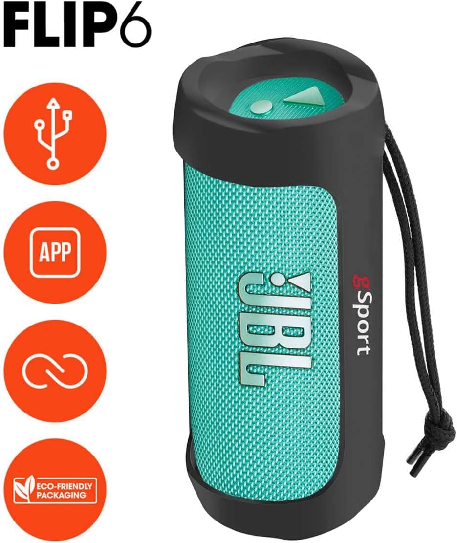 JBL FLIP 6 Waterproof Portable Speaker Bundle with gSport Silicone Sleeve - Image 10