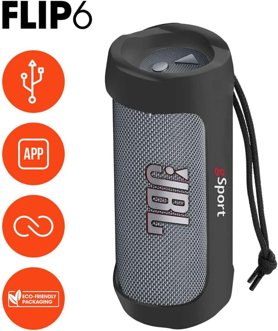 JBL FLIP 6 Waterproof Portable Speaker Bundle with gSport Silicone Sleeve - Image 16