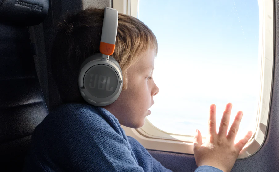 JBL JR 460NC Wireless Over Ear Noise Cancelling Kids Headphones (White) - Image 3