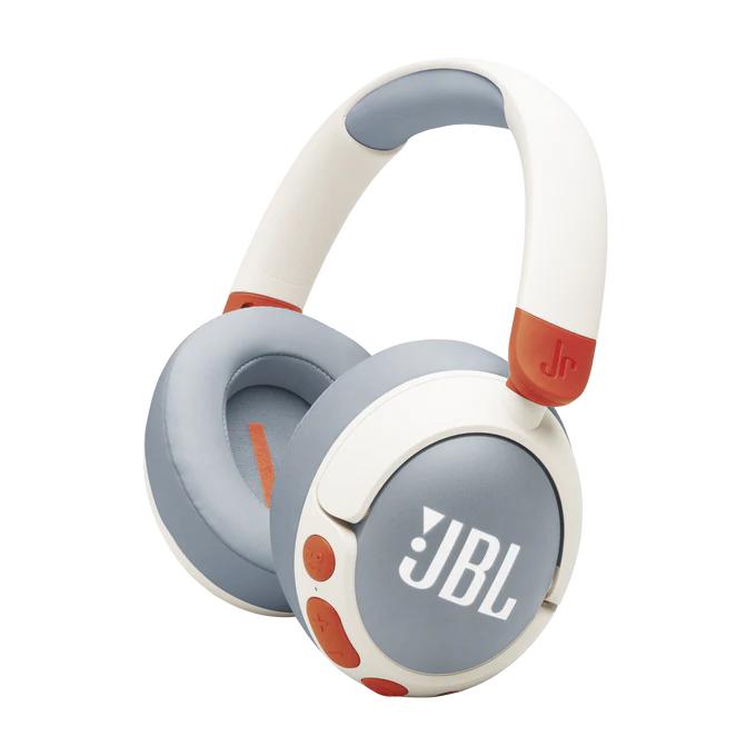 JBL JR 470NC Wireless Over-Ear Noise Cancelling Kids Headphones (White)