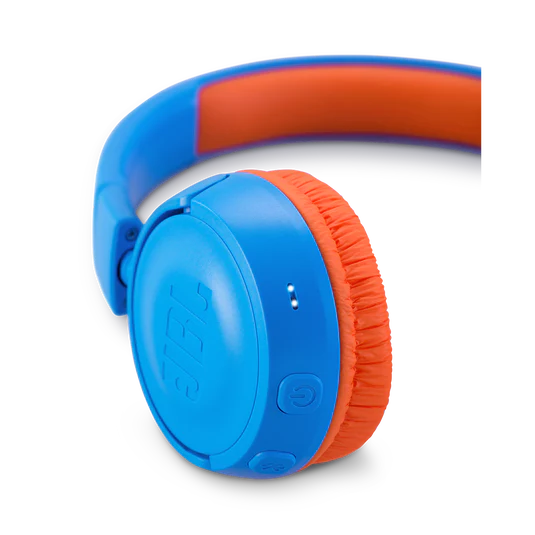 JBL JR 300BT Kids On Ear Bluetooth Headphones (Blue/Orange) - Image 3