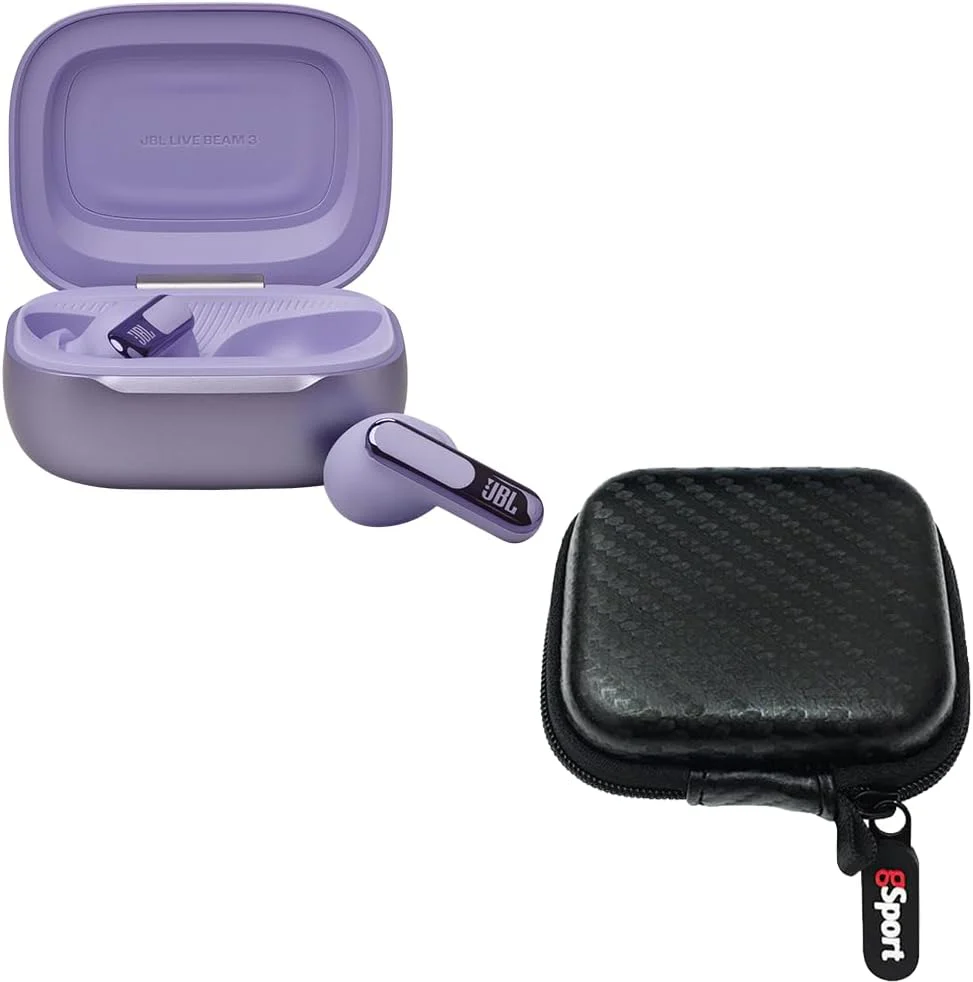 JBL Live Beam 3 True Wireless Noise-Cancelling Closed-Stick Earbuds Bundle with gSport Case - Image 3
