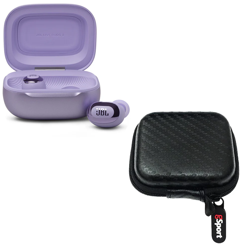 JBL LIVE Buds 3 True Wireless Noise Cancelling Earbud Bundle with gSport Case