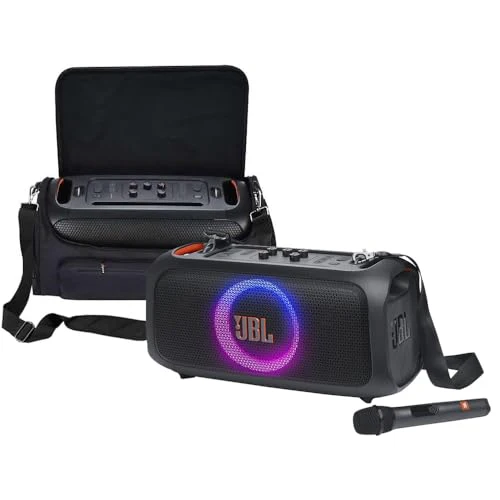 JBL PARTYBOX On-The-Go Essential Portable Party Speaker Bundle with gSport Carry Bag
