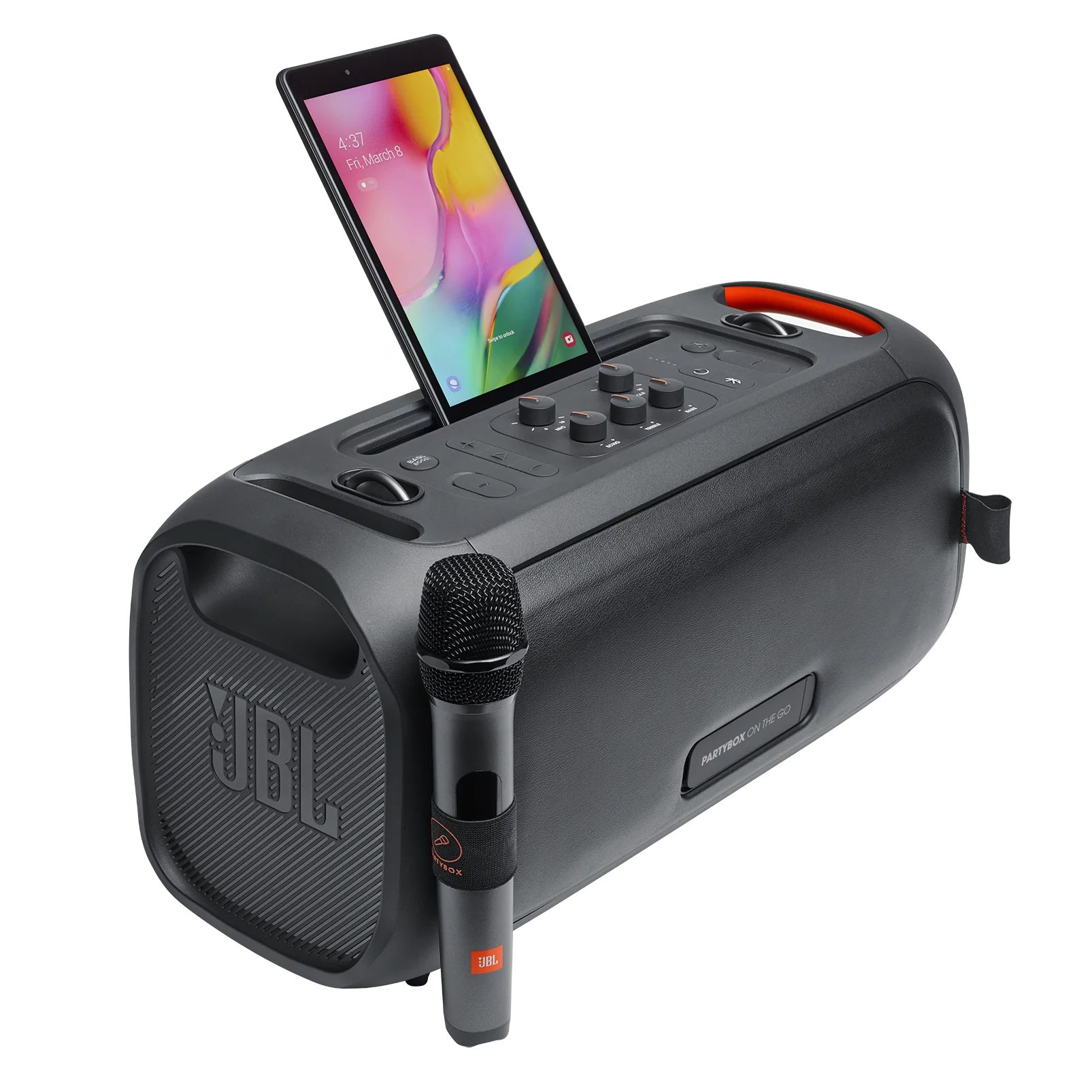 JBL PARTYBOX On-The-Go Portable Party Speaker Bundle with gSport Carry Bag (Black) - Image 5