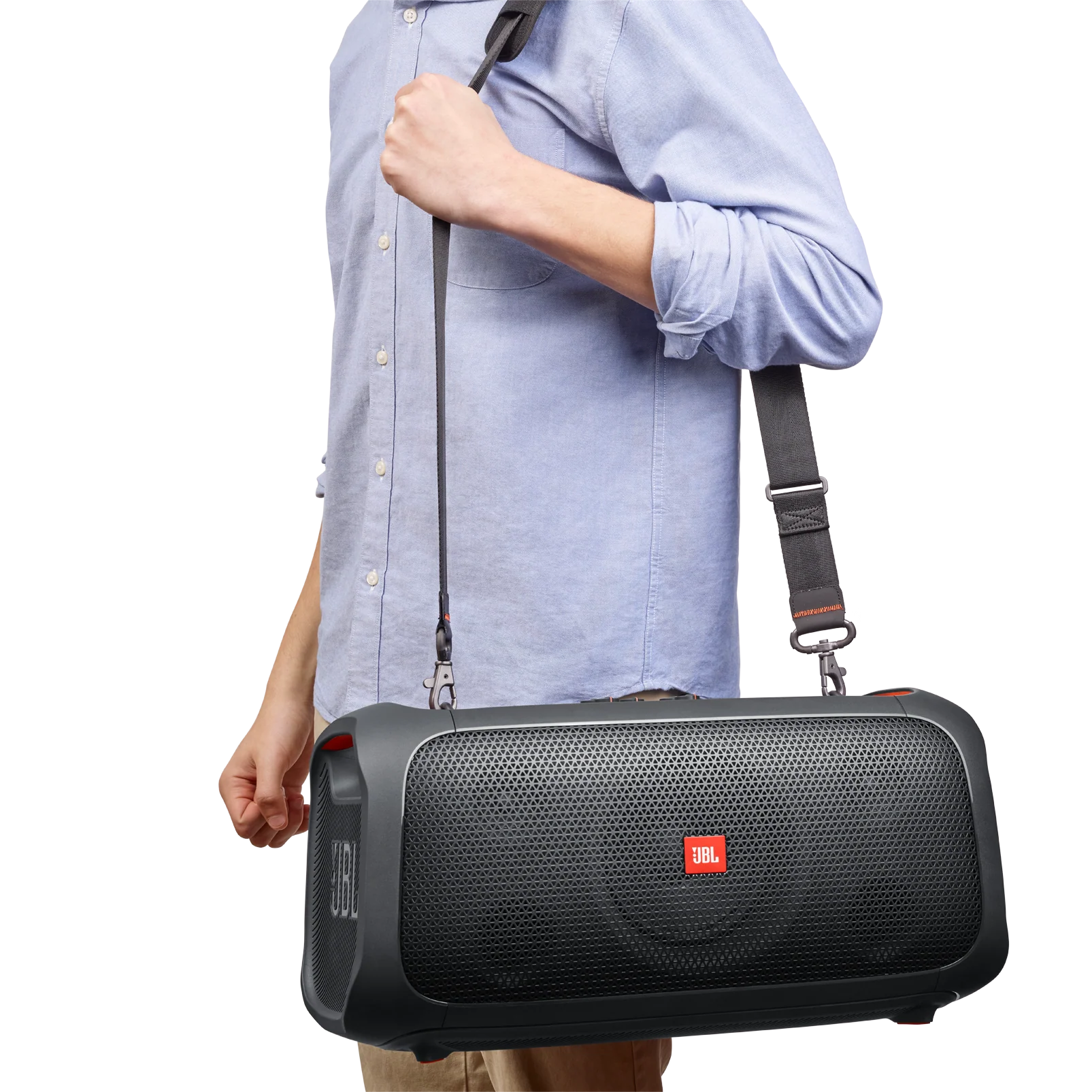 JBL PARTYBOX On-The-Go Portable Party Speaker Bundle with gSport Carry Bag (Black) - Image 6
