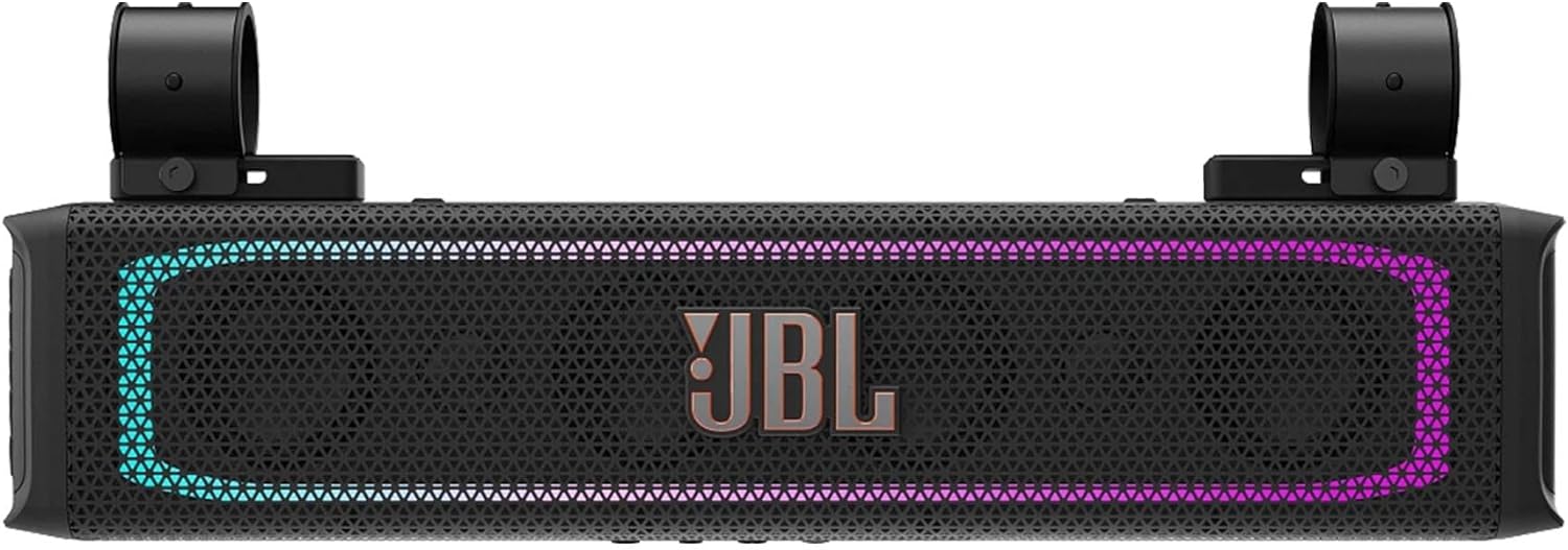JBL RALLYBAR Powered 21 Inch Bluetooth Soundbar with Built-in 150w RMS Amplifier and Dynamic LED Lighting (Black)