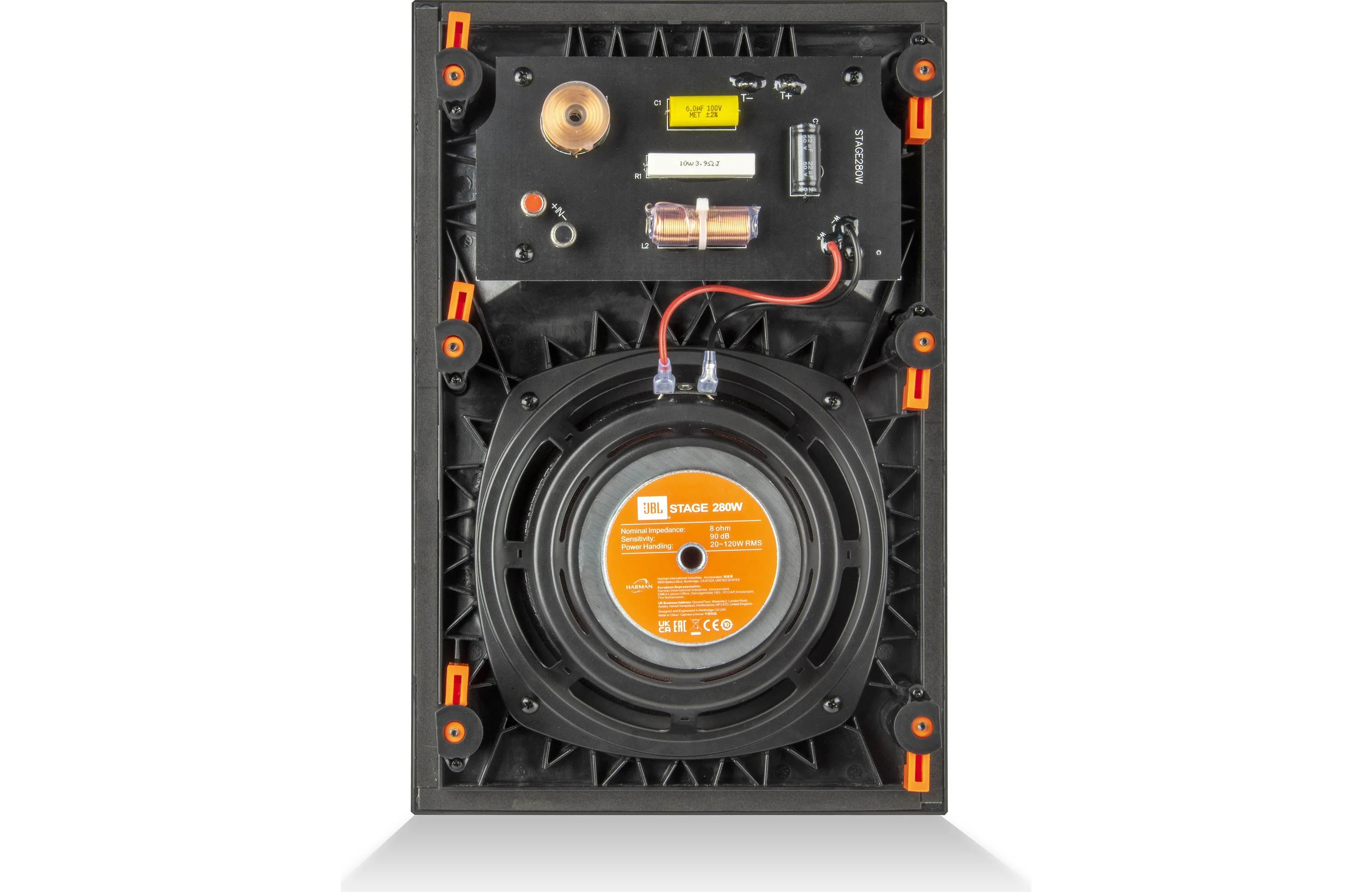 JBL Stage 2 Architectural 280W 2-Way Dual 5.25 Inch In-Wall Loudspeaker - Each (Black) - Image 5