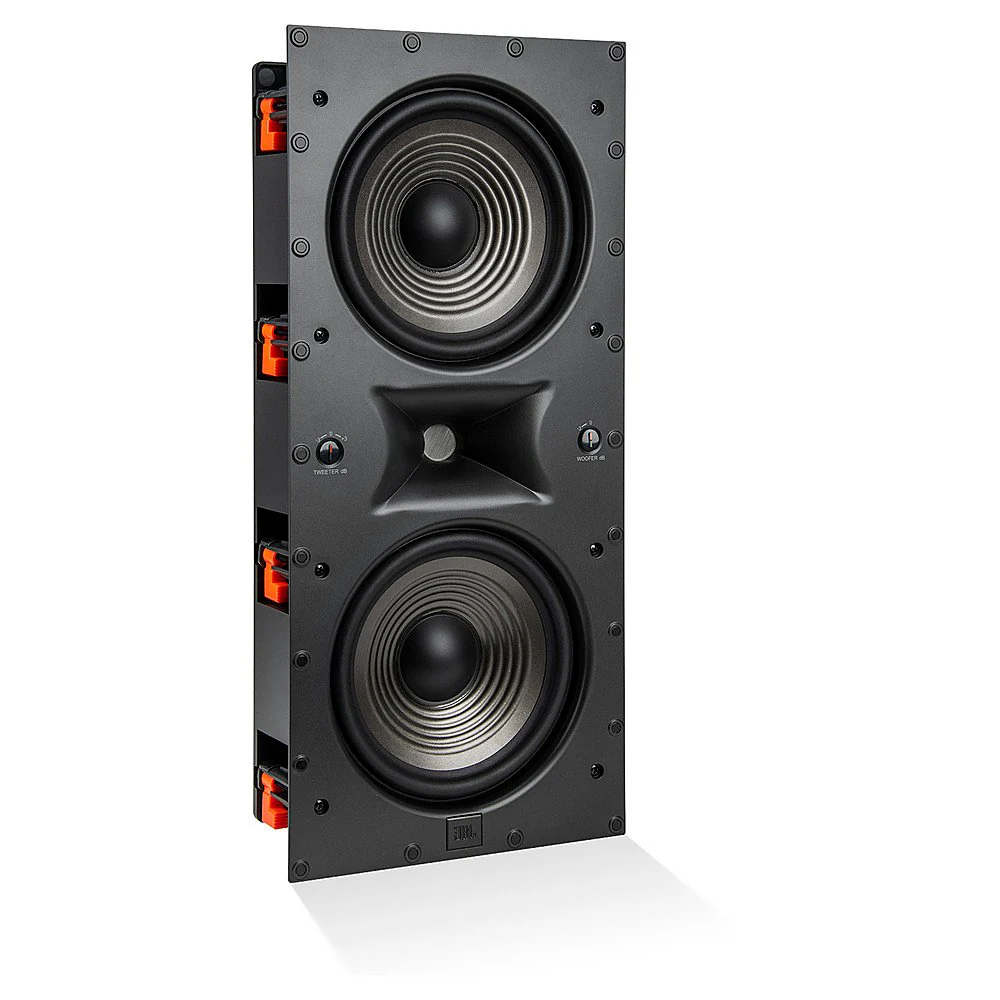 JBL Studio 6 Architectural 66LCR Dual 6.5 Inch 2-Way In-Wall Loudspeaker - Each (Black) - Image 2