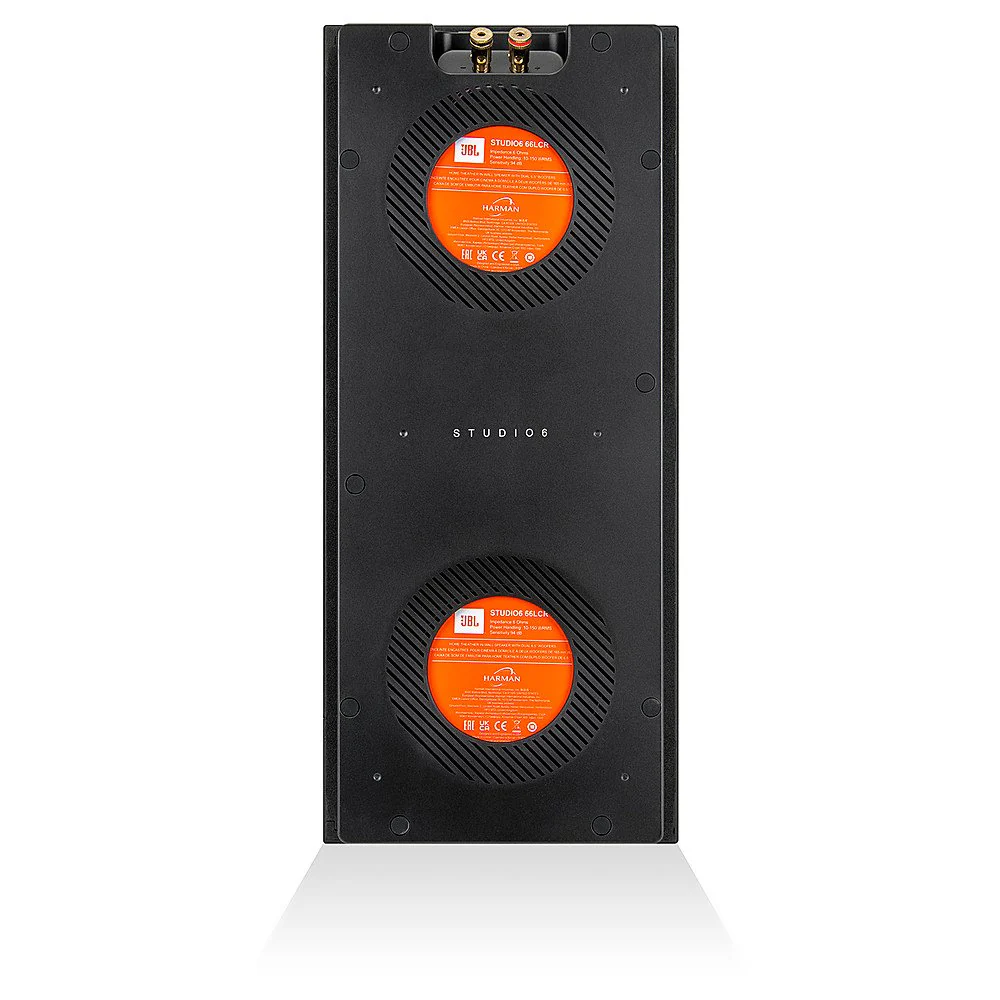 JBL Studio 6 Architectural 66LCR Dual 6.5 Inch 2-Way In-Wall Loudspeaker - Each (Black) - Image 3