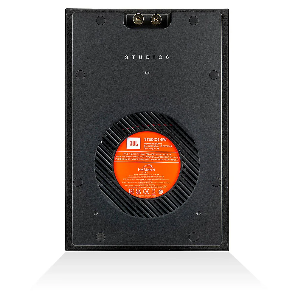 JBL Studio 6 Architectural 6IW 6.5 Inch 2-Way In-Wall Loudspeaker - Each (Black) - Image 6