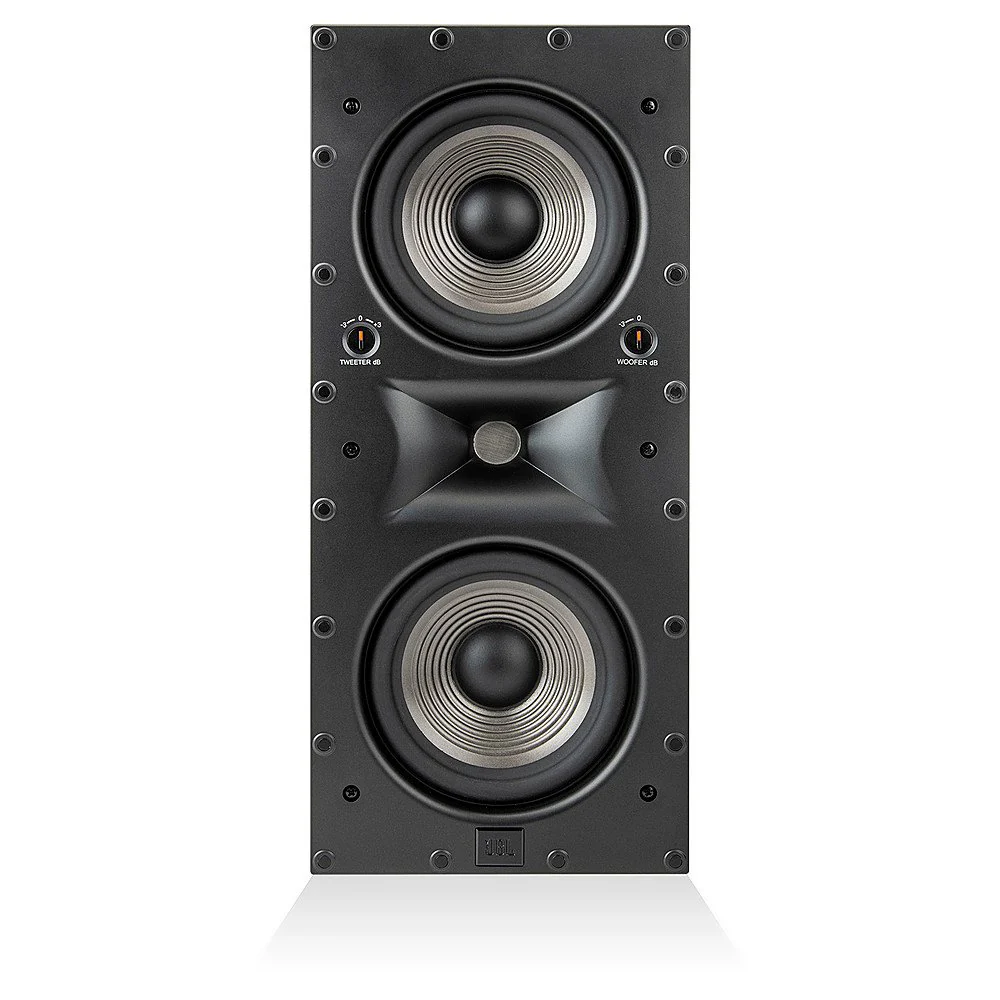 JBL Studio 6 Architectural 88LCR Dual 8 Inch 2-Way In-Wall Loudspeaker - Each (Black)