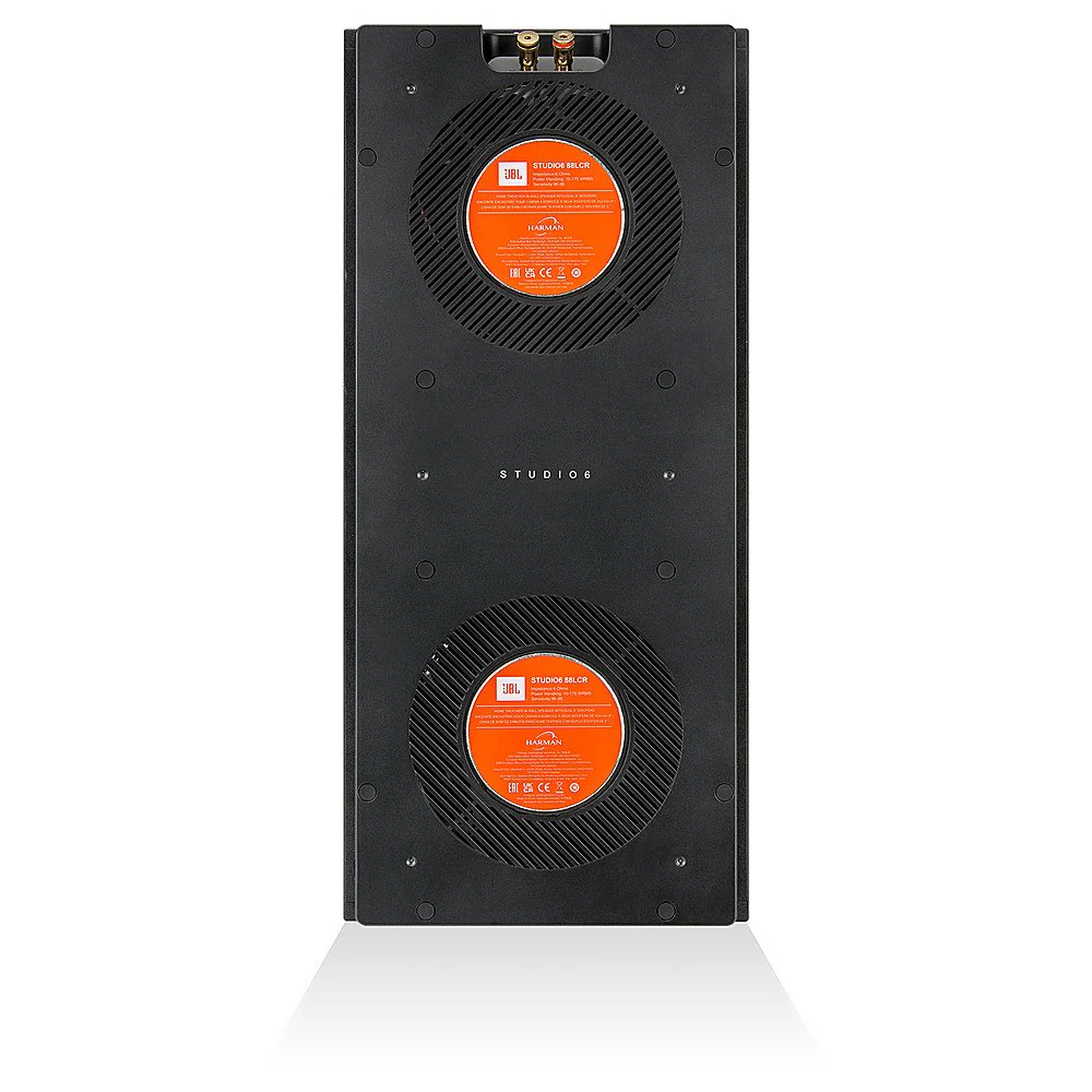 JBL Studio 6 Architectural 88LCR Dual 8 Inch 2-Way In-Wall Loudspeaker - Each (Black) - Image 4