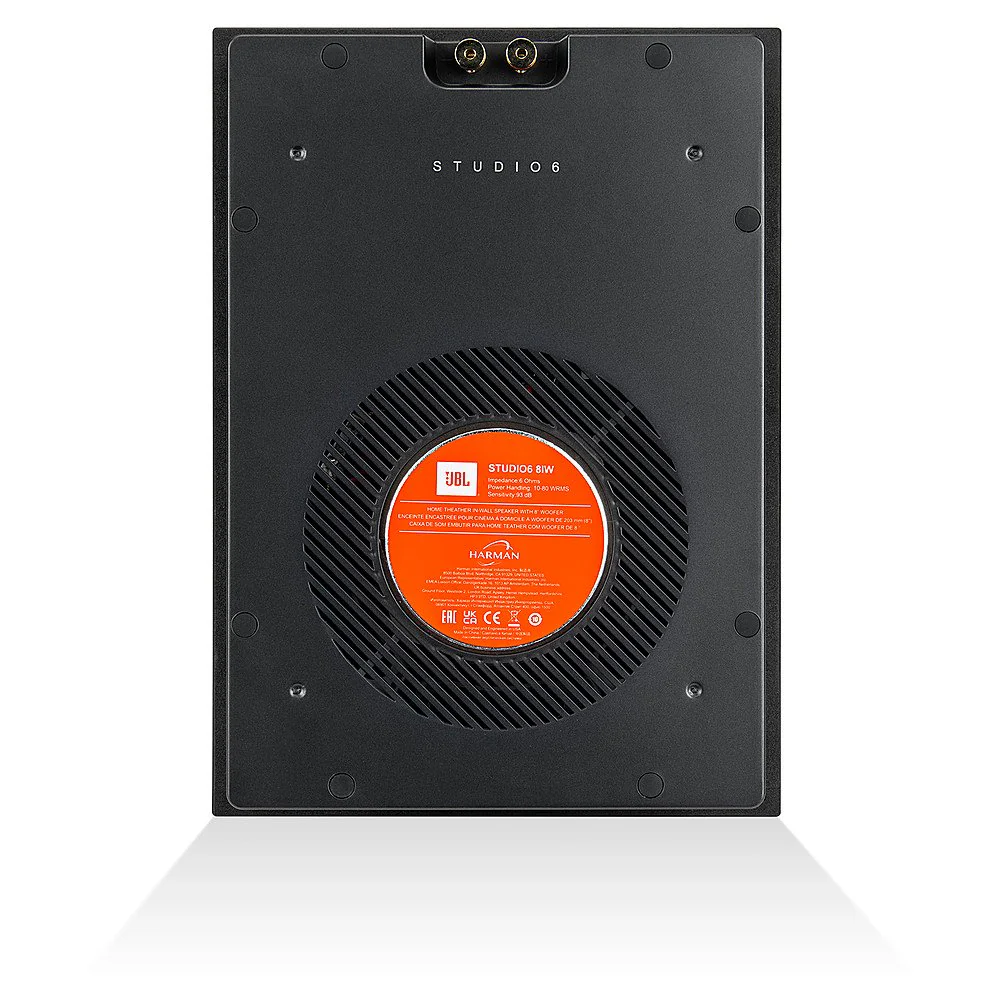 JBL Studio 6 Architectural 8IW 8 Inch 2-Way In-Wall Loudspeaker - Each (Black) - Image 5