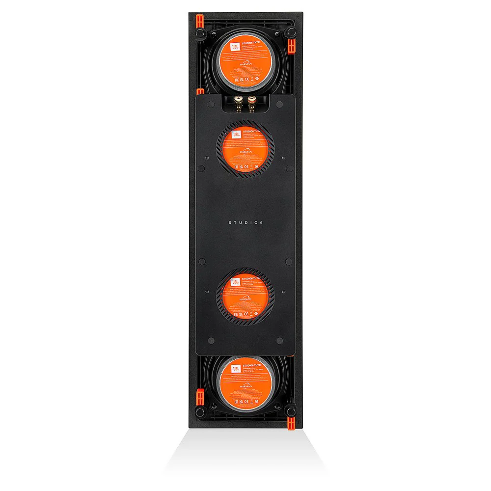 JBL Studio 6 Architectural Theater Quad 5.25 Inch 2-Way In-Wall Loudspeaker - Each (Black) - Image 4