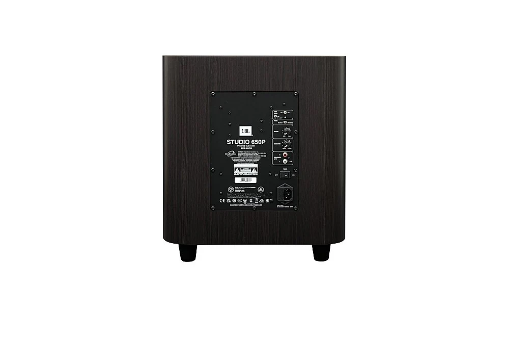 JBL Studio 650P 10 Inch 250W Powered Subwoofer -Each (Dark Wood) - Image 5