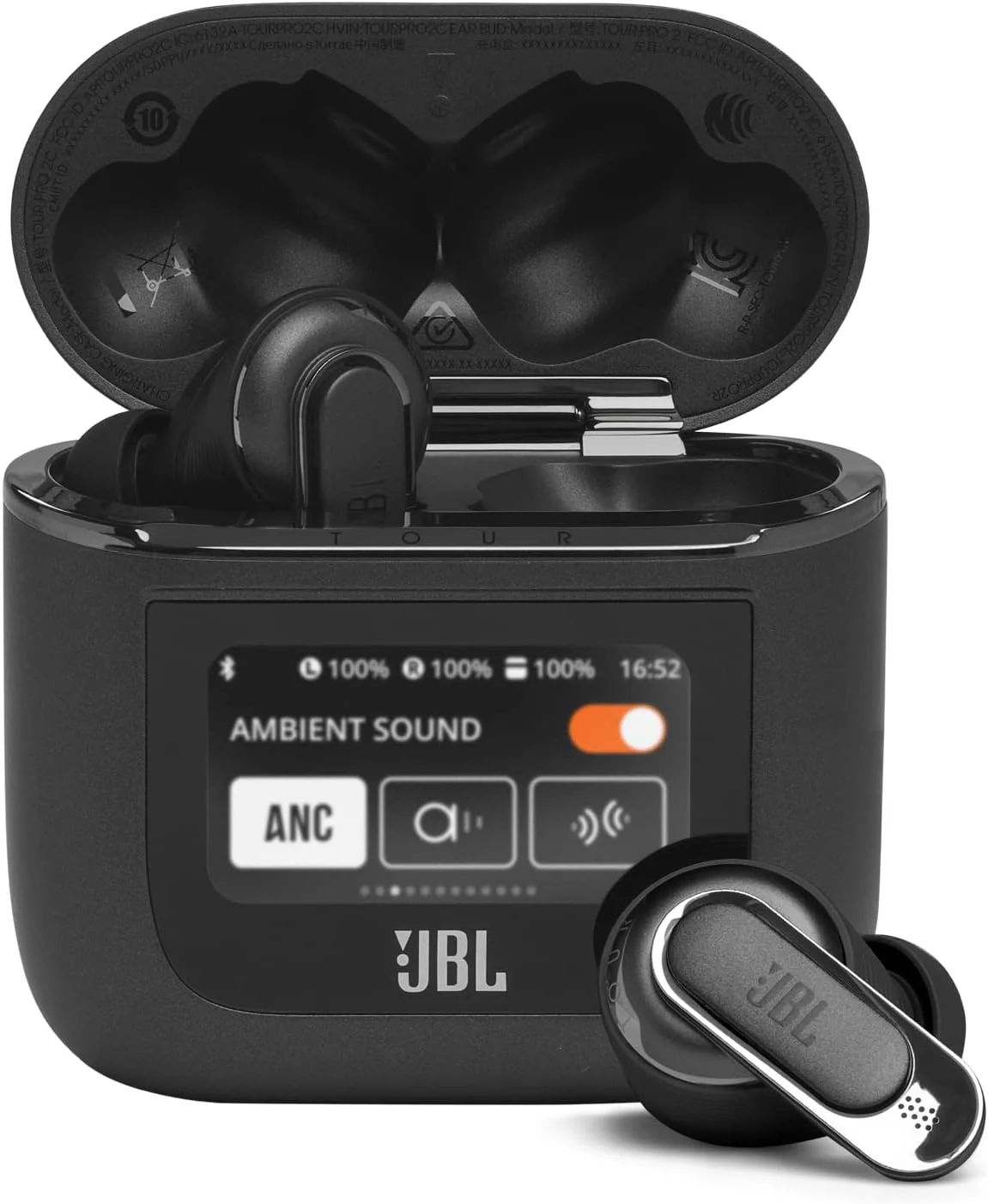 JBL Tour Pro 2 True Wireless Noise Cancelling Earbuds Bundle with gSport Case (Black) - Image 3