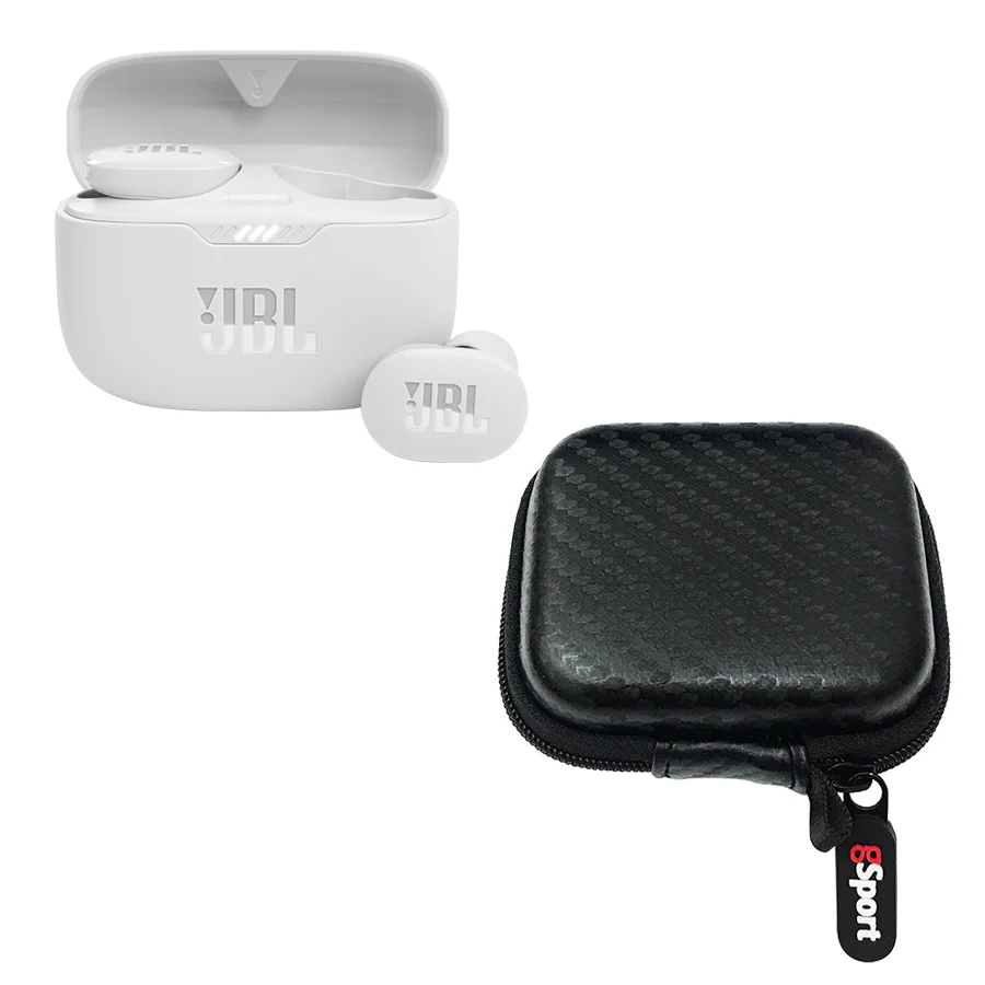 JBL Tune 130NC TWS Active Noise Cancelling In Ear Headphone Bundle with gSport Carbon Fiber Case - Image 3