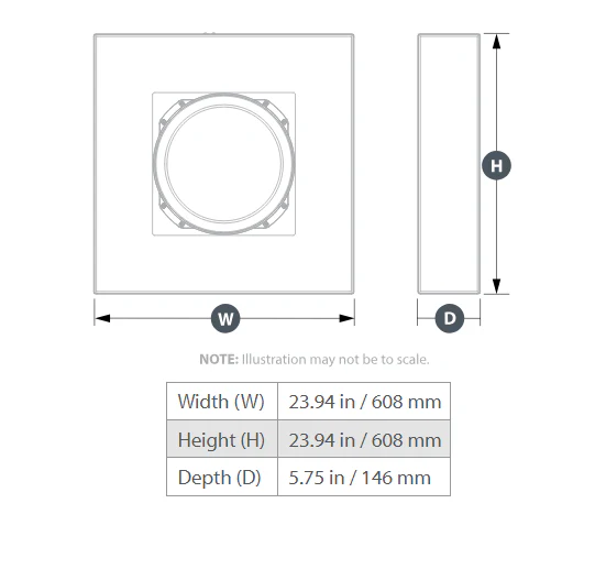 JL Audio Fathom Custom Theater Subwoofer - Single 13.5" Subwoofer, 5.75" Deep - Image 3