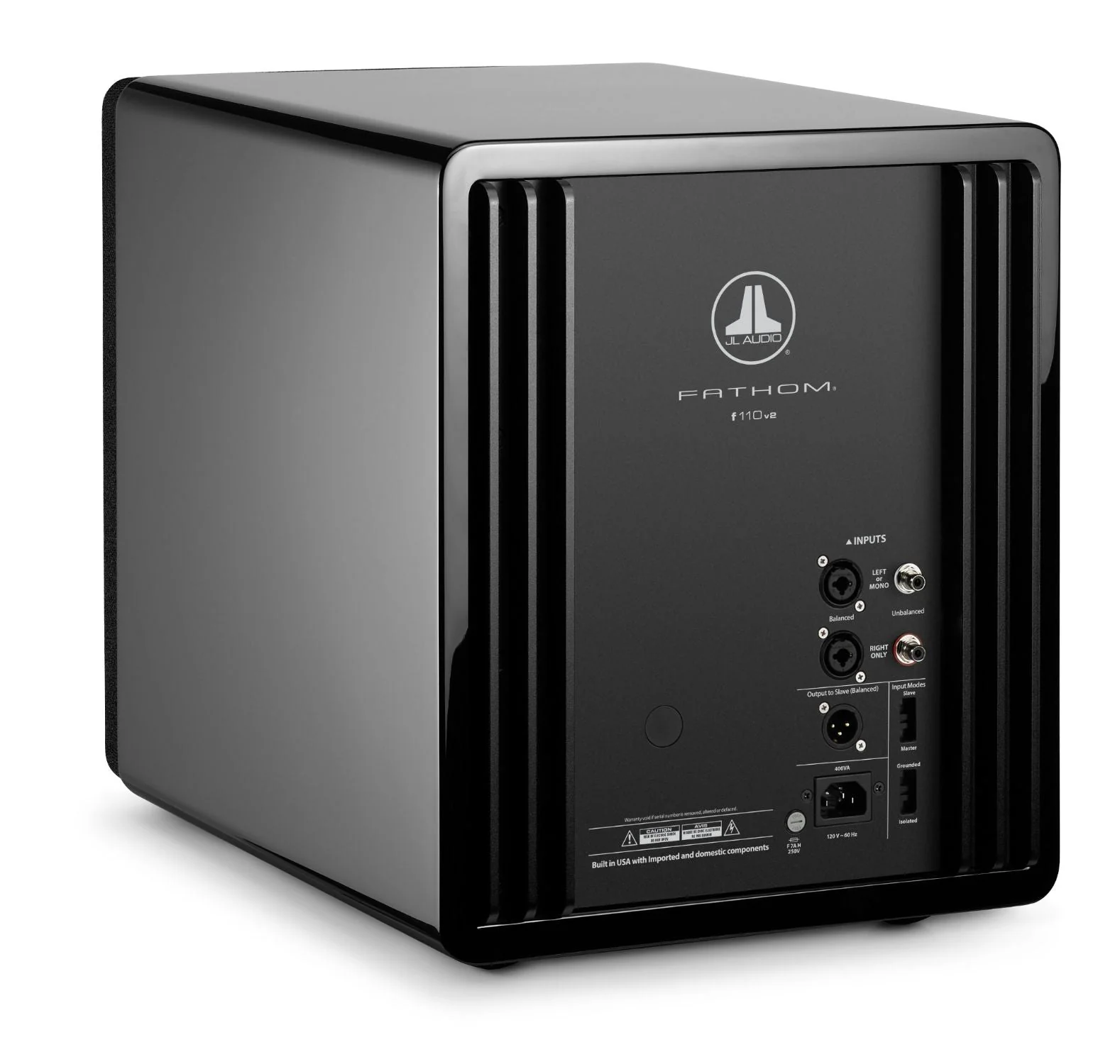 JL Audio Fathom f110v2 10 Inch Powered Subwoofer (Black Gloss) - Image 6