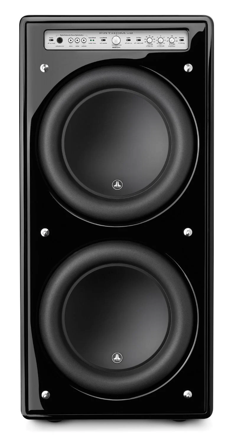 JL Audio Fathom f212v2 Dual 12 Inch Powered Subwoofer (Black Gloss) - Image 3