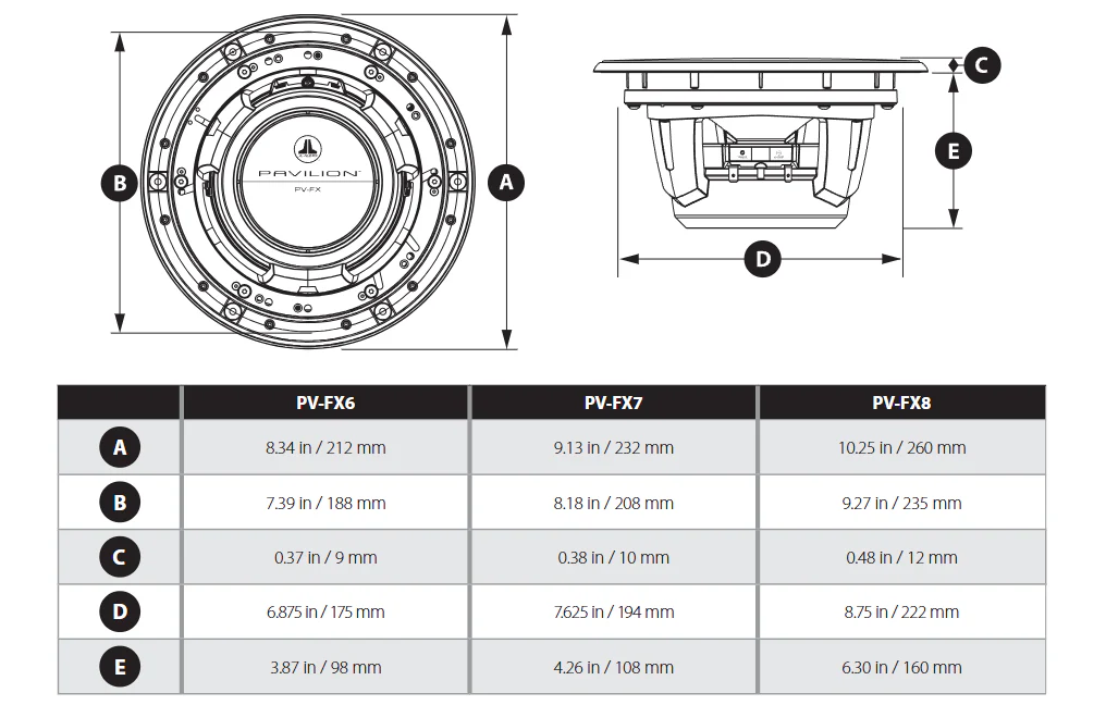 JL Audio Pavilion PV-FX6 Outdoor In-Ceiling Speaker - Image 11