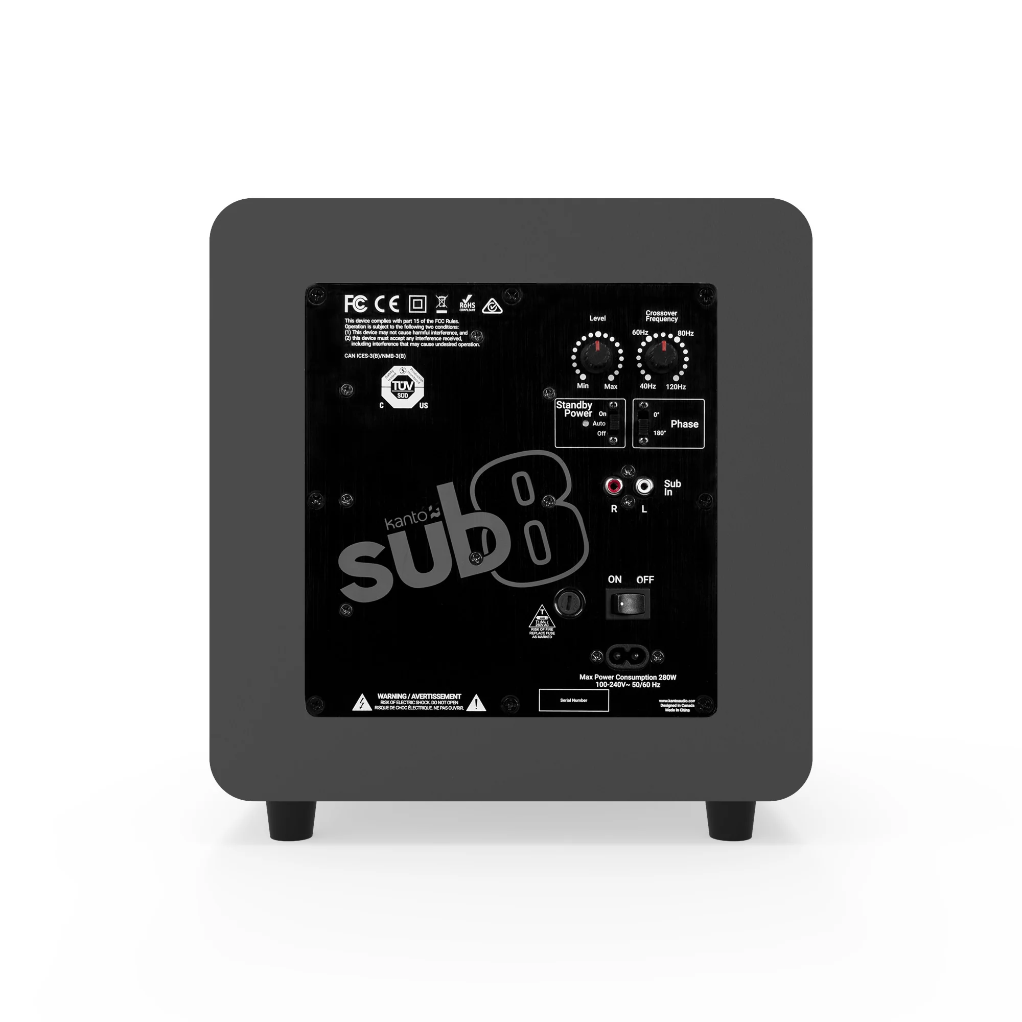 Kanto SUB8 8 Inch Powered Subwoofer - Image 4