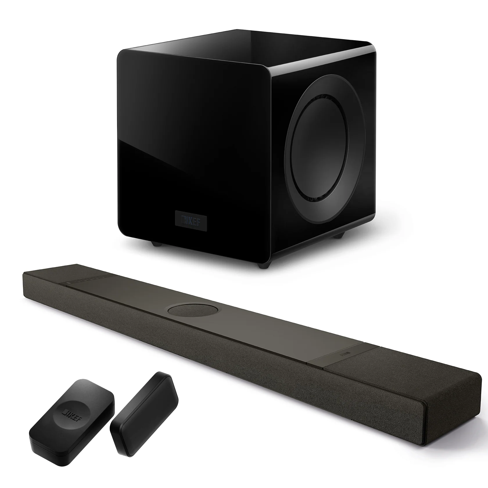 KEF XIO 5.1.2 Soundbar Bundle with KC92 Subwoofer & KW2 BT Receiver